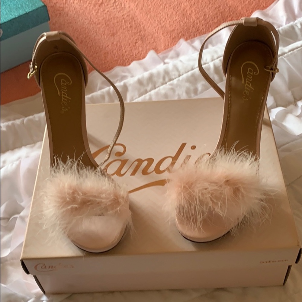 Candies Blush Feather 4 inch heels